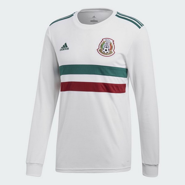Tailandia Camiseta Mexico 2ª ML 2018 Blanco